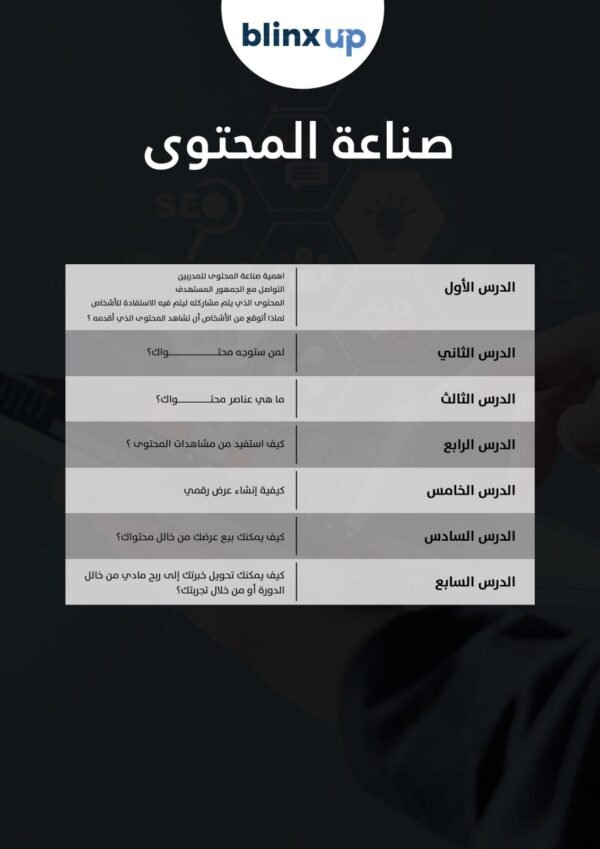 الكورس المصغّر لصناعة المحتوى – كيف تصنع محتوى يجذب ويبيع بسرعة؟